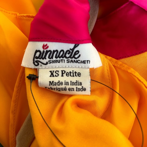 Anthropologie Pinnacle by Shruti Sancheti Mock-Neck Colorblock Ruffle  Dress NWT - Picture 4 of 5